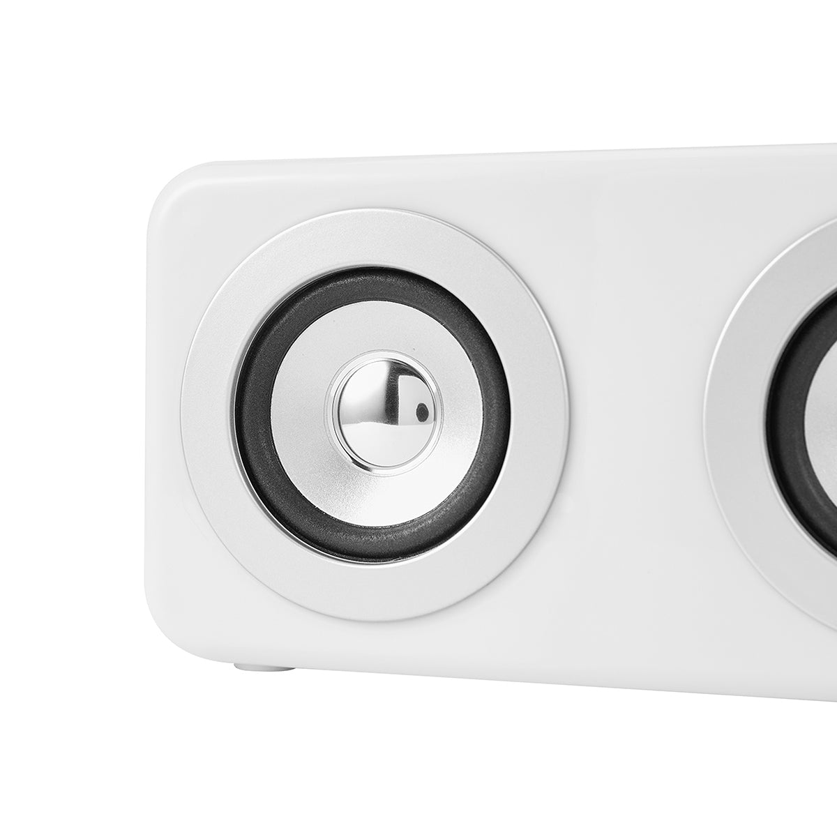 White Bluetooth LED Portable Boombox with Rechargeable Battery 5 Hours Play Time - TheITmart