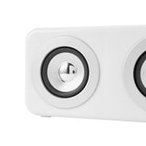 White Bluetooth LED Portable Boombox with Rechargeable Battery 5 Hours Play Time - TheITmart