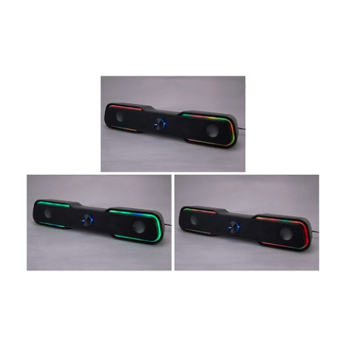 Anko Gaming Desktop PC Soundbar with RGB - Black / 3W x 2