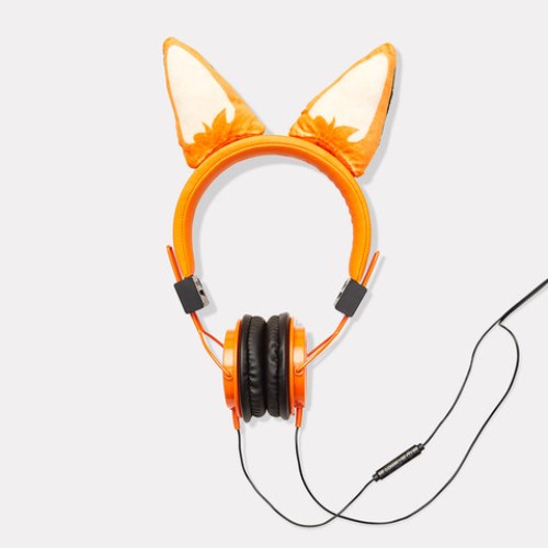 Kids Volume Limited Headphones - Fox / Foldable Design/ Soft Ears Cushions - TheITmart