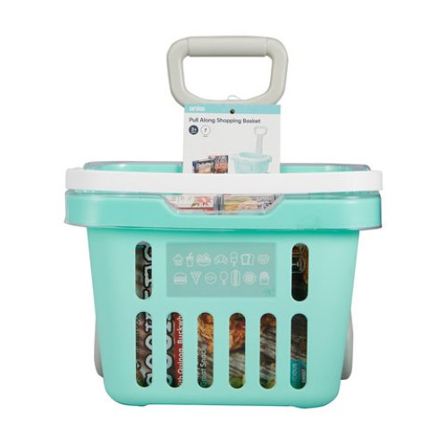 7 Piece Pull Along Shopping Basket/ Suitable for Ages 3+ Years