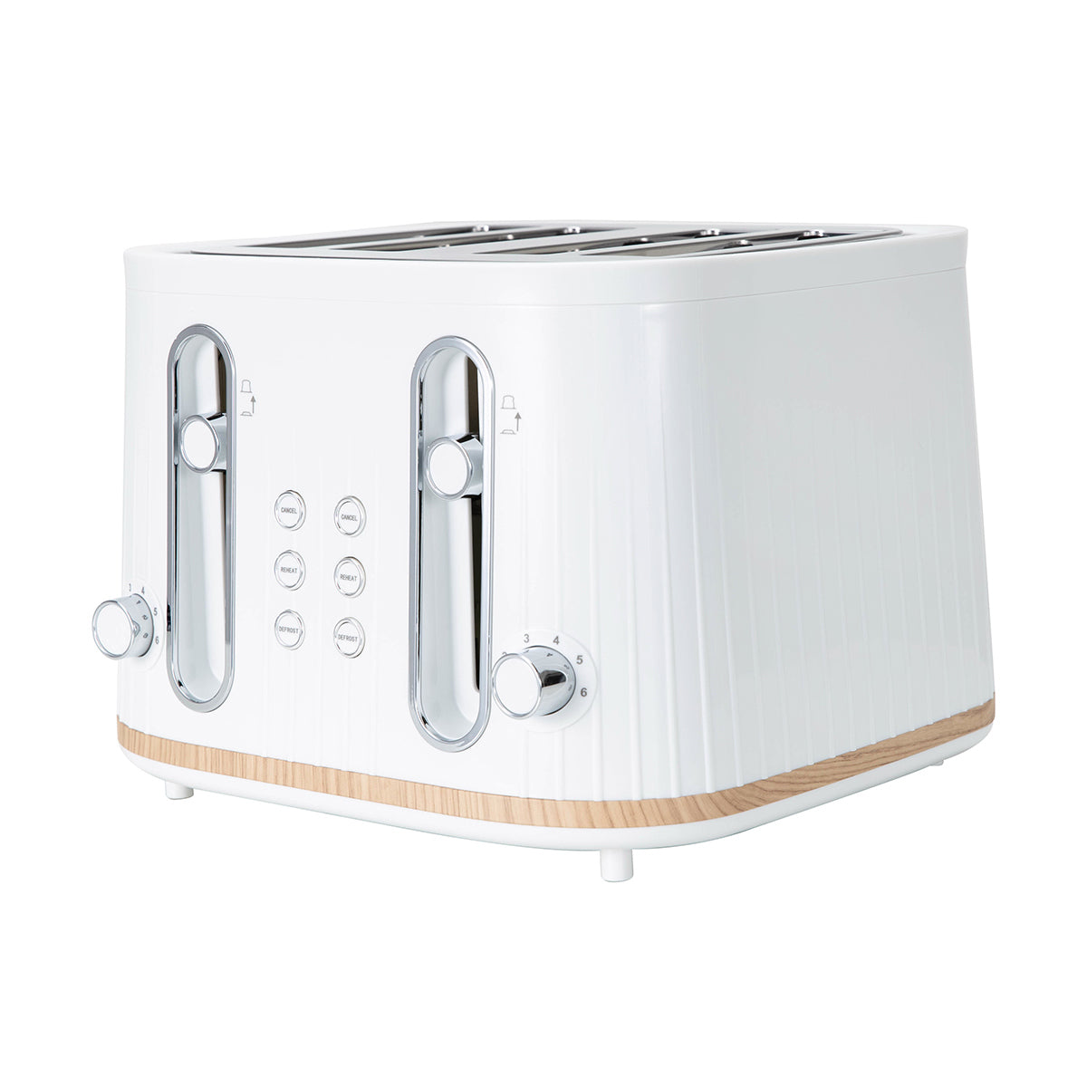 4 Slice Toaster - White/Convenient Browning & Defrost