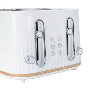 4 Slice Toaster - White/Convenient Browning & Defrost