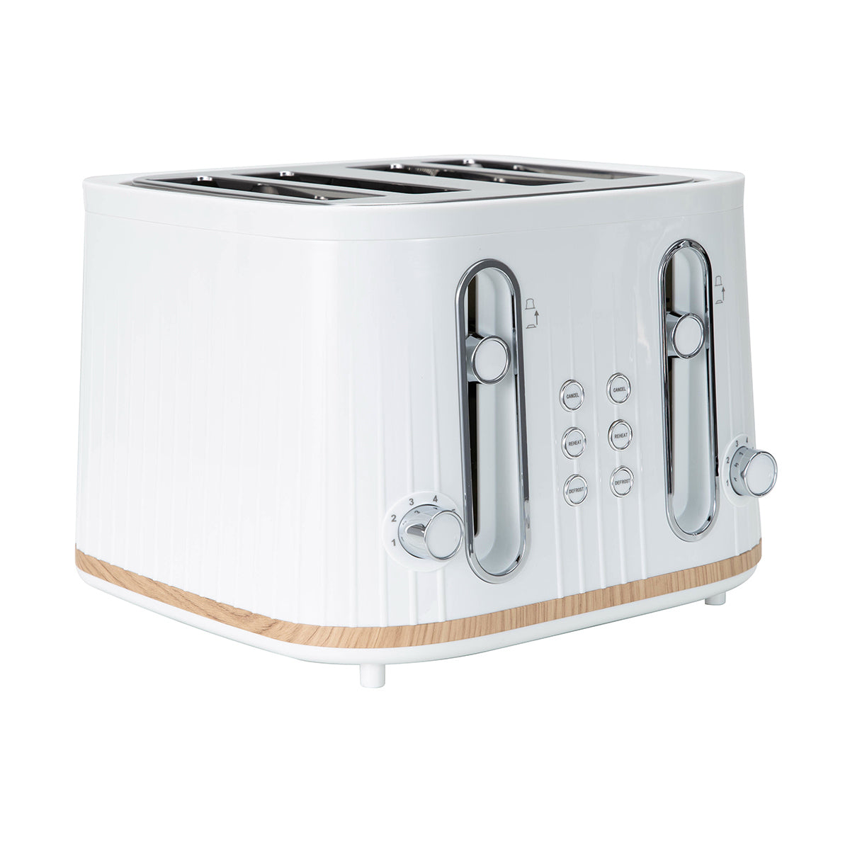4 Slice Toaster - White/Convenient Browning & Defrost