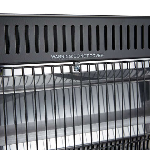 Anko Black Radiant Heater/ 3 Heat Settings / Safety Tip-Over Switch