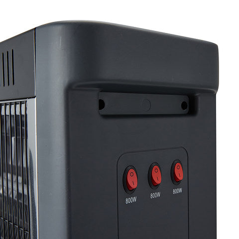 Anko Black Radiant Heater/ 3 Heat Settings / Safety Tip-Over Switch