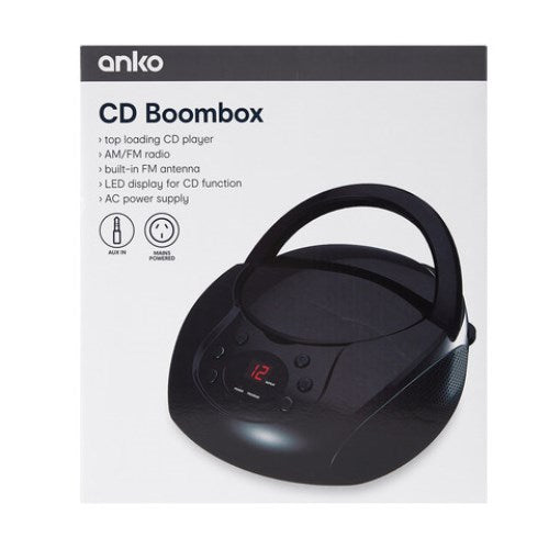Anko CD Boombox CD  Player / Black