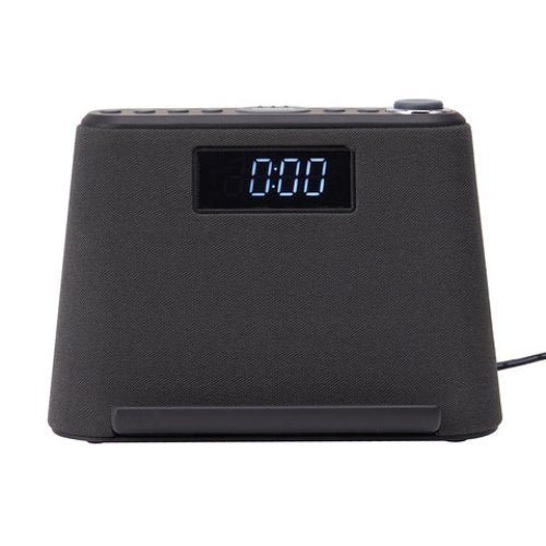 Digital Clock Radio with Wireless Charger - Black / Bluetooth Enabled
