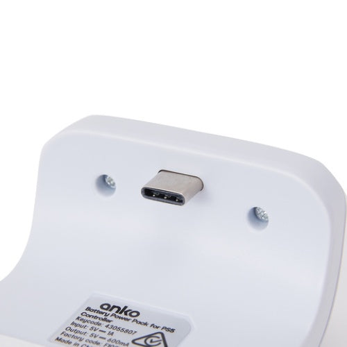 PS5 Controller Battery Power Pack - White / 100cm Cable Length