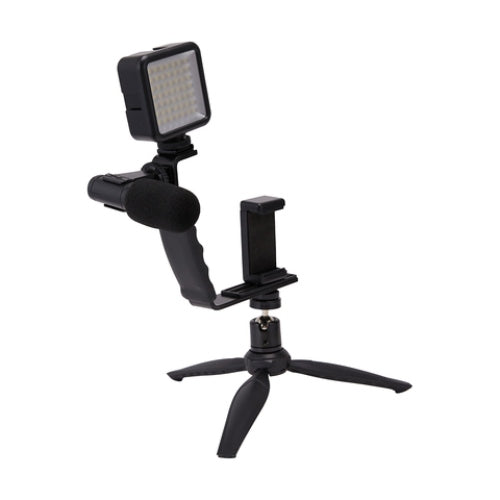 Battery Operated Vlogging Kit with Table Top Tripod Stand/ Indoor or Outdoor Use