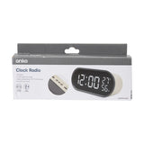 Clock Radio - Wood Look/ Touch Key / Light Sensor/ FM Radio/ Temperature - TheITmart