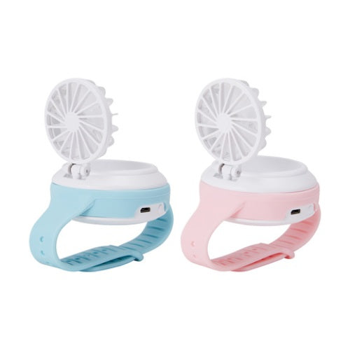 3-speed Setting Rechargeable Wrist Fan - Assorted* with Colourful Lights