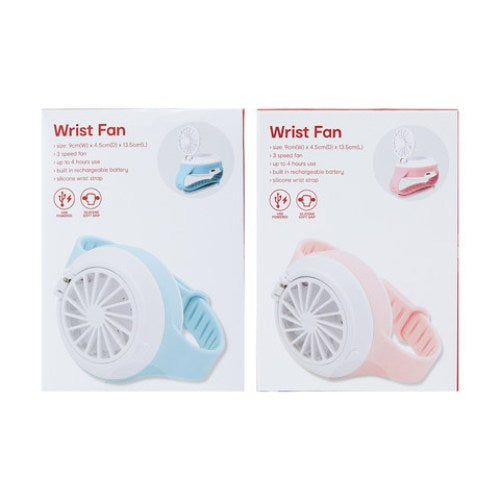 3-speed Setting Rechargeable Wrist Fan - Assorted* with Colourful Lights