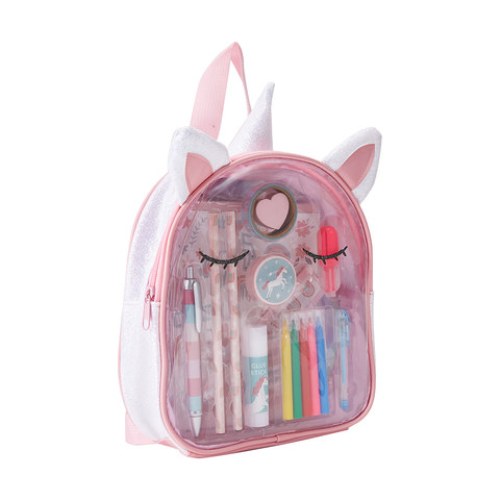 Anko 20 Piece Unicorn Stationery Set - Pink / Suitable for ages: 3+ years