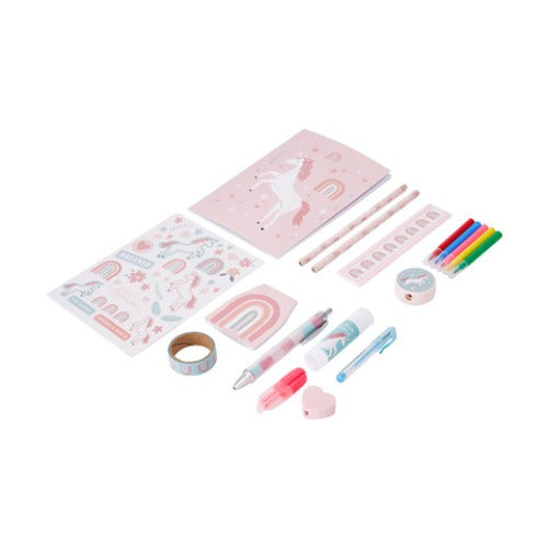 Anko 20 Piece Unicorn Stationery Set - Pink / Suitable for ages: 3+ years