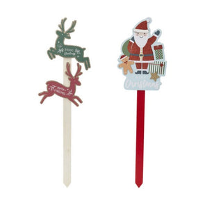 Santa Stop Here Stake - Assorted* /  Multicolour