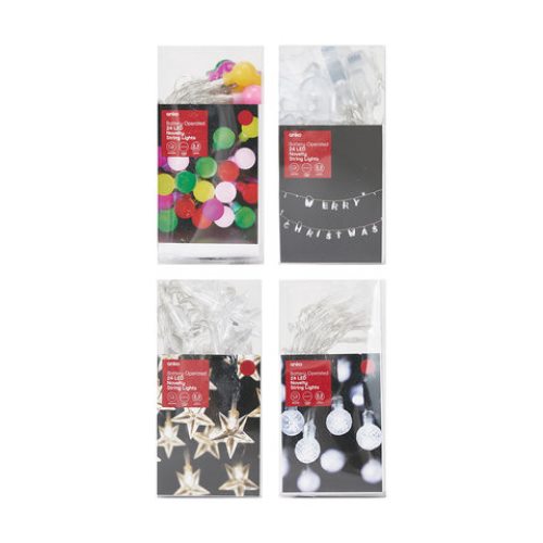 ANKO 24 LED Novelty String Lights - Assorted* / Lit Length 230cm / Battery Operated - TheITmart