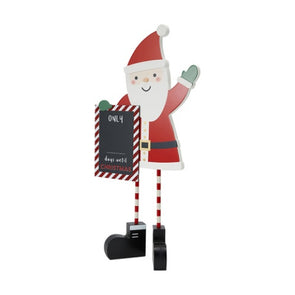 Festive Christmas Countdown Novelty Santa Sign - Multicolour