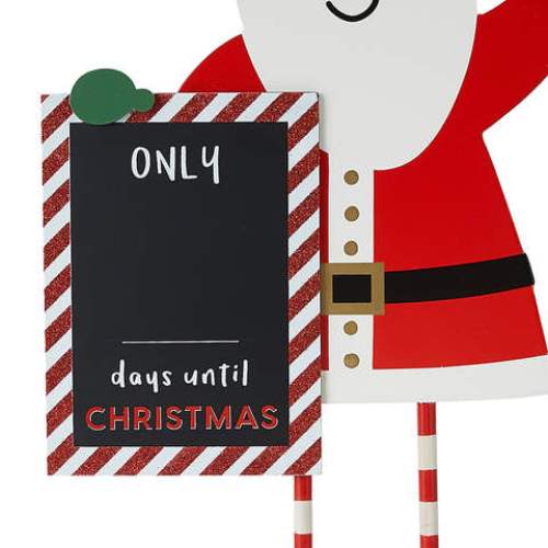 Festive Christmas Countdown Novelty Santa Sign - Multicolour - TheITmart