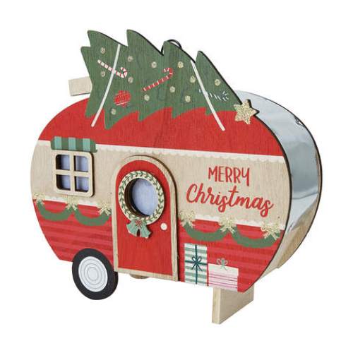 Festive Light Up Merry Christmas Caravan - Multicolour / Battery Operated - TheITmart