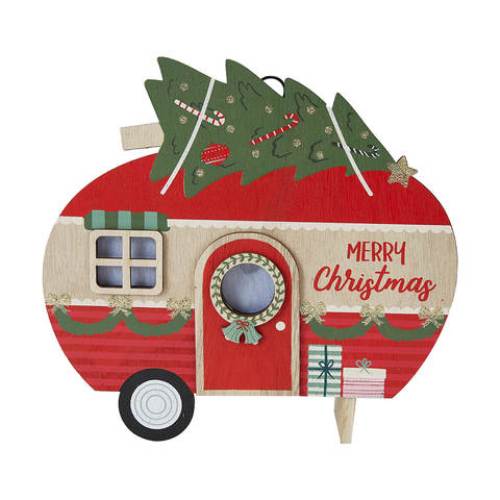 Festive Light Up Merry Christmas Caravan - Multicolour / Battery Operated - TheITmart