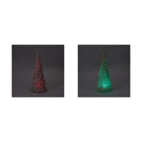 Light Up Glitter Christmas Tree - Assorted* / Gold or Silver Colour