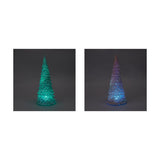 Light Up Glitter Christmas Tree - Assorted* / Gold or Silver Colour