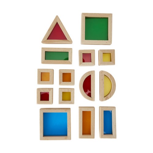 Anko 14 Piece Wooden Light and Colour Blocks / Suitable for ages: 2+ years