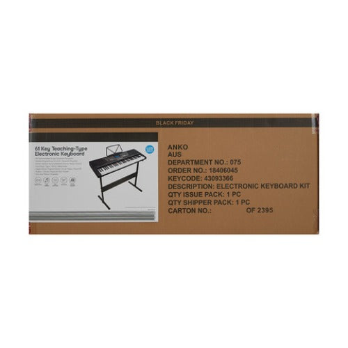 61 Key Teaching-Type Electronic Keyboard with LCD Display