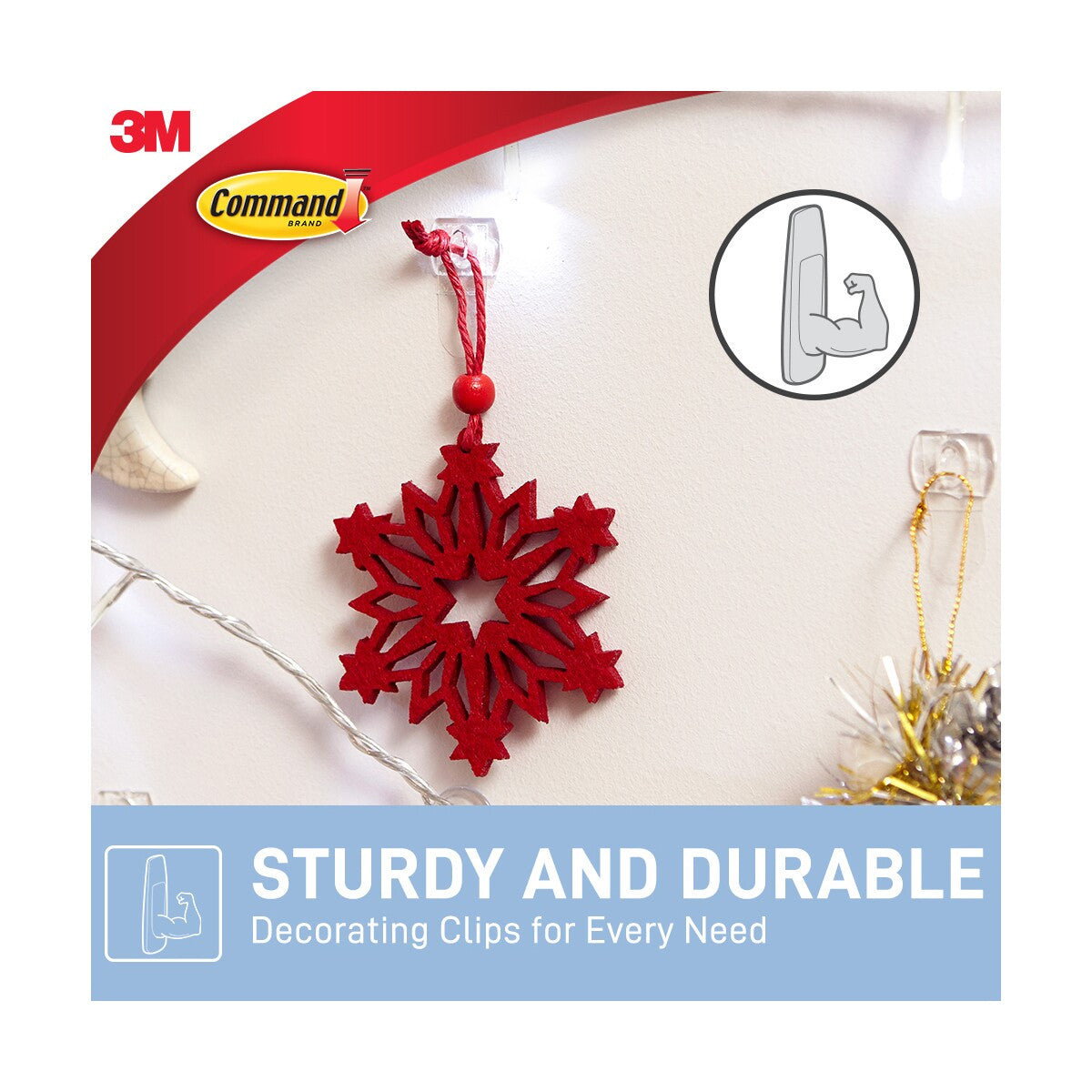 3M Command Adhesive Decorating Clips 20 Pack - Clear