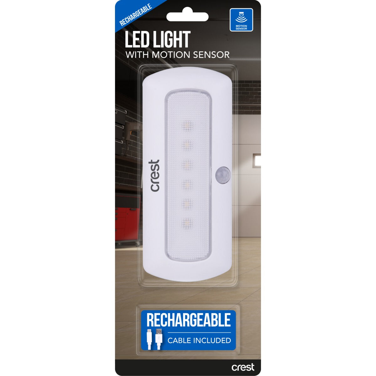 Crest Rechargeable LED with Motion Sensor - Medium - TheITmart
