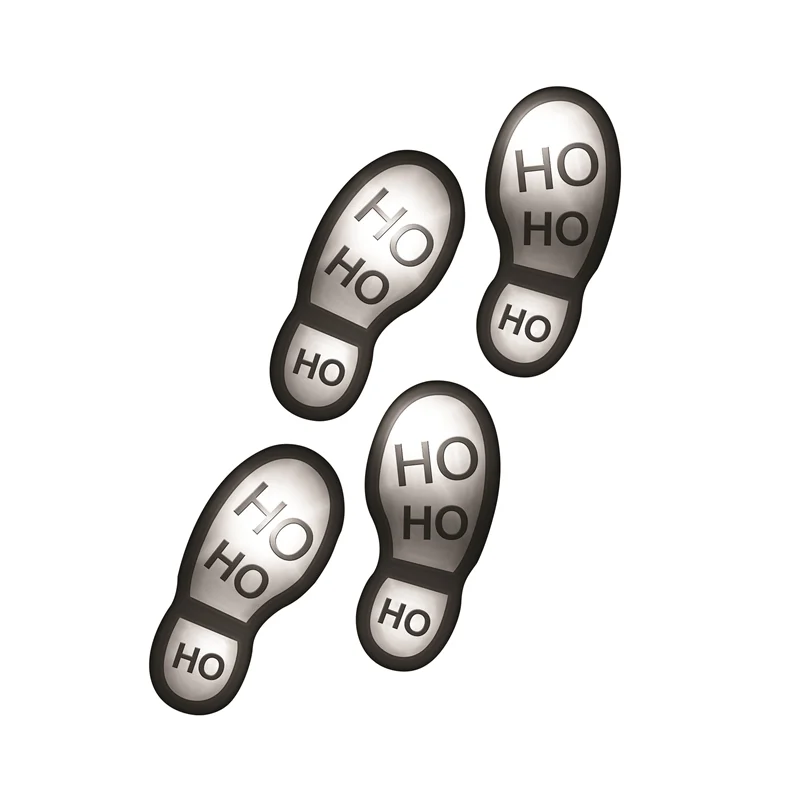 Mirabella 4 Piece Solar LED Flashing Santa Foot Steps