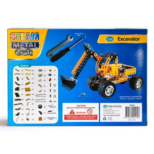 Boyle S.T.E.A.M. Excavator Metal Craft Construction Kit / Suitable for Age 8+ Years