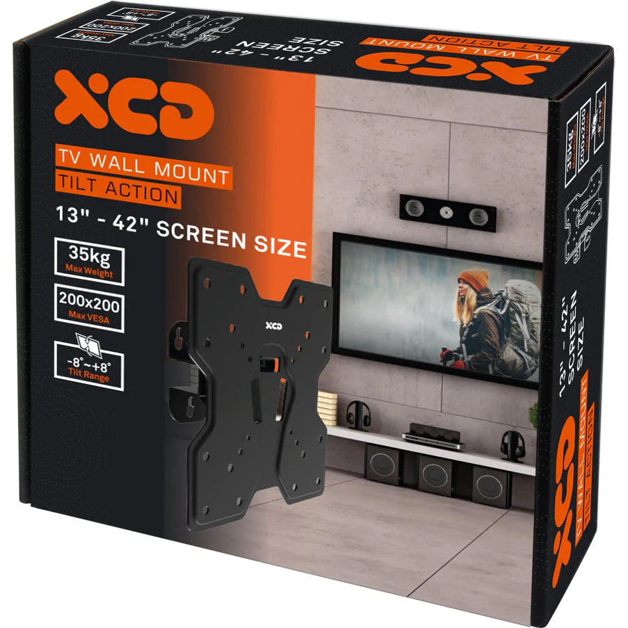 XCD Tilt TV Wall Mount (13-42") - XCDTASLM/4 Light Modes
