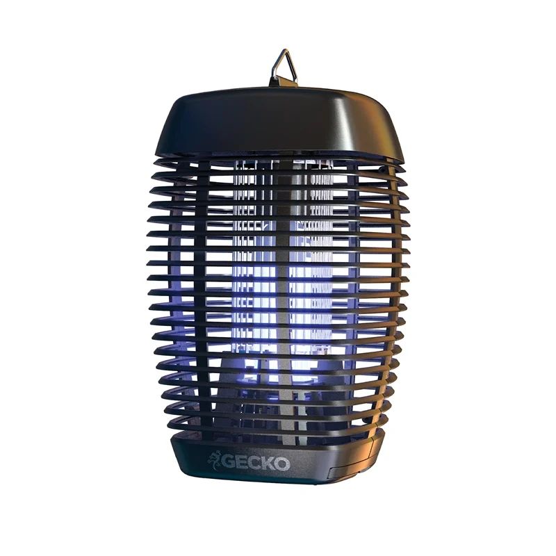 Gecko Insect Killer Bug Zapper Lantern GKOLT25-Black/Weatherproof/Self Cleaning Grid - TheITmart