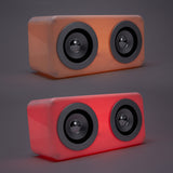 White Bluetooth LED Portable Boombox with Rechargeable Battery 5 Hours Play Time - TheITmart