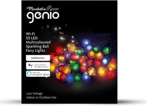 Mirabella Christmas Genio Wi-Fi 50 LED Sparkling Ball Lights - Multi-Colour