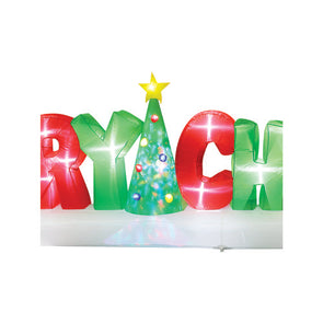 Mirabella Festive 6m LED Merry Christmas with Disco Tree Inflatable
