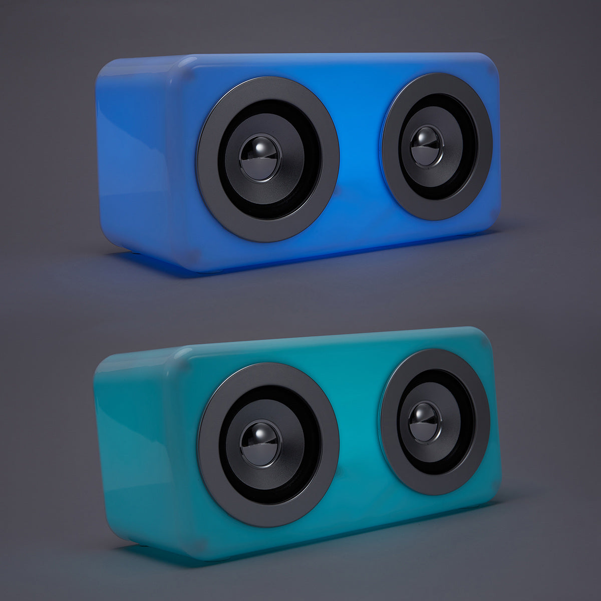 White Bluetooth LED Portable Boombox with Rechargeable Battery 5 Hours Play Time - TheITmart