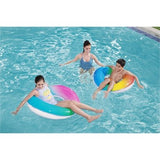 Bestway 91cm Rainbow Inflatable Pool Ring / Safety Valve