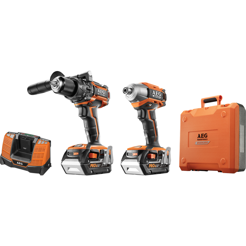 AEG 18V 5.0Ah 2 Piece Brushless Combo Kit TheITmart