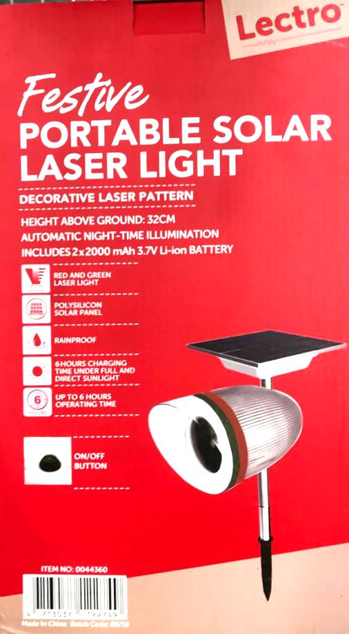 Lectro Festive Portable Solar laser Light