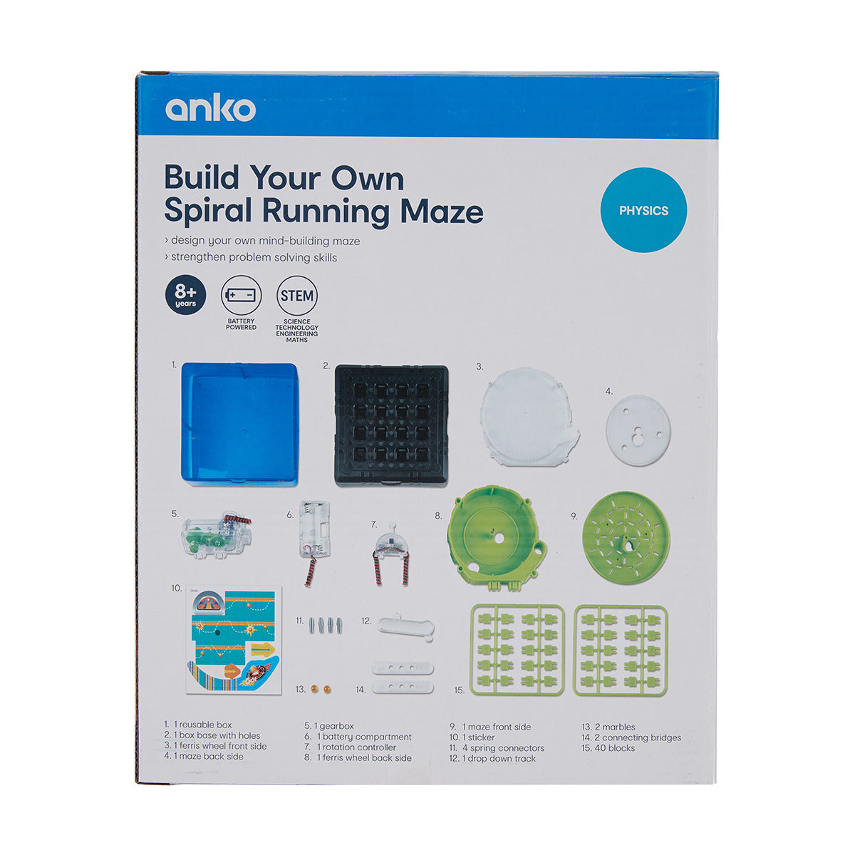 Build Your Own Spiral Running Maze Kit for Ages 8+ Years