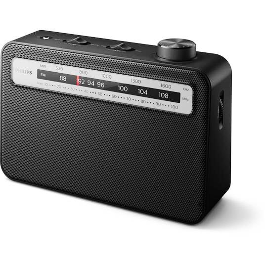 Philips TAR2506/79 Portable AM/FM Radio - Black / Classic Design Easy to Tune