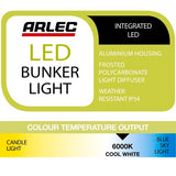 Arlec Sutton LED Aluminium Bunker - ABL371BK