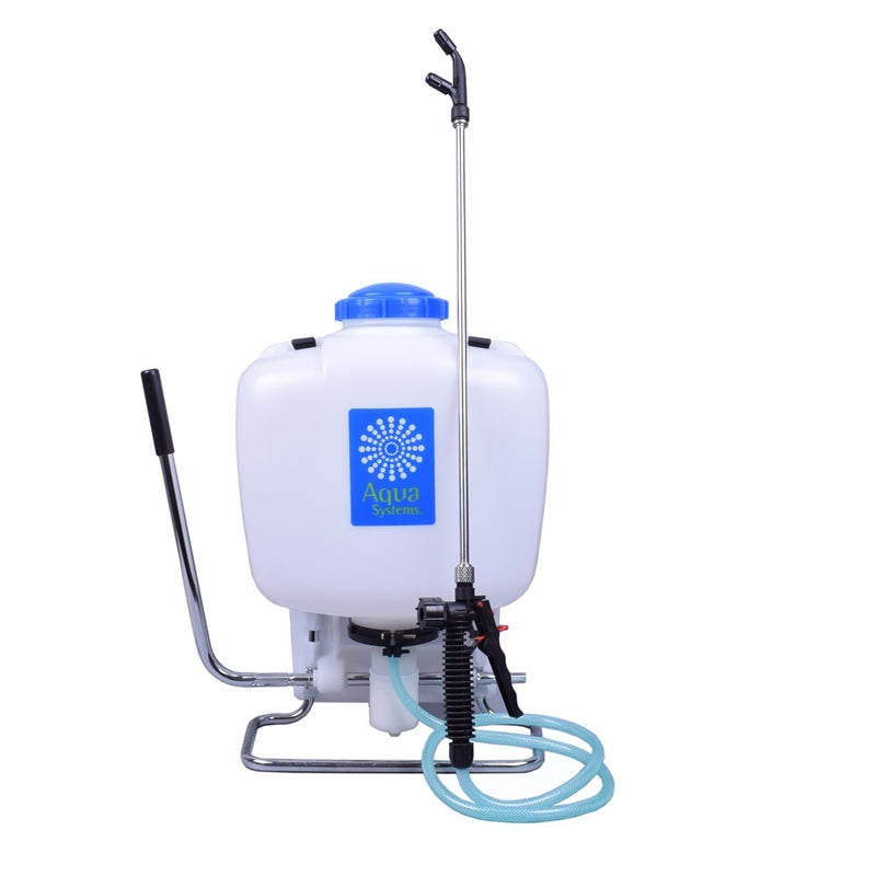 Aqua Systems 15L Backpack Garden Sprayer/Dual Head/Pressure Pump Sprayer Nozzles
