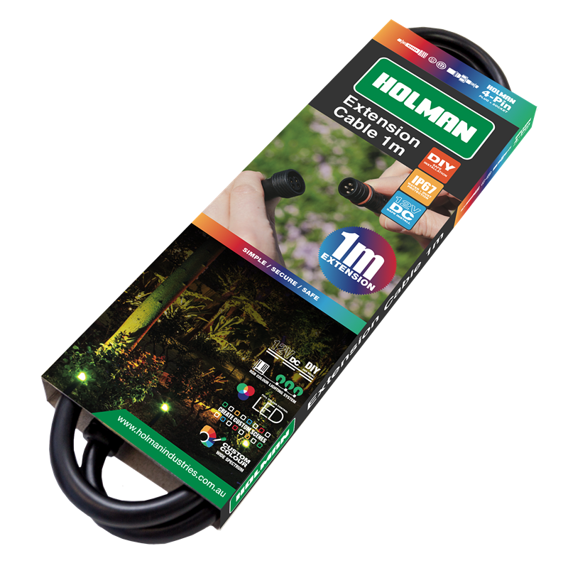 Holman RGB Colour Garden Light Extension Cable - 1m /2m/ 5m/ 10m