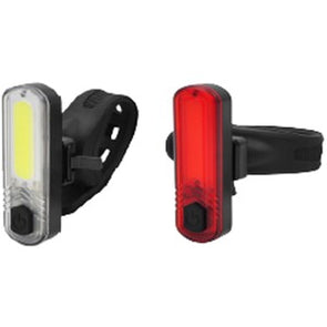 Repco USB Front & Rear Light Set Easy Install with Multiple Flash Modes