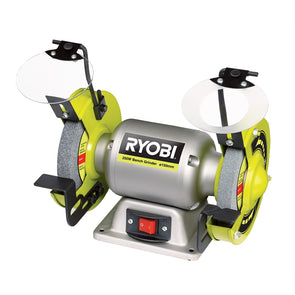 Ryobi 250W 150mm Bench Grinder / Hyper Green - Silver