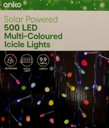 Anko Solar Powered 500 LED ICICLE Lights - TheITmart